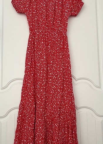 Günlük çiçekli pamuklu elbise - Görsel 3