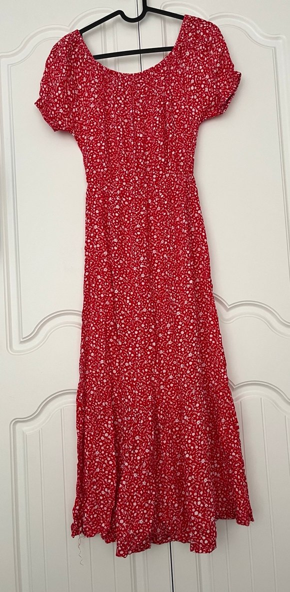 Günlük çiçekli pamuklu elbise - Görsel 2