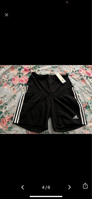 m Beden siyah Renk Adidas maternity hamile şort