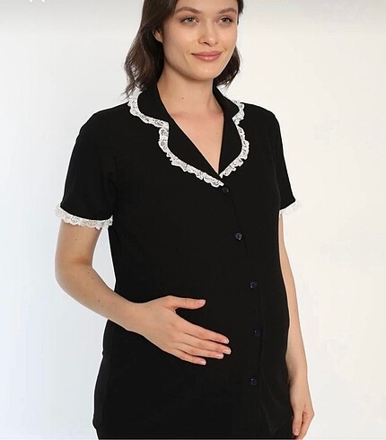 xl Beden Pamuklu hamile pijama takımı