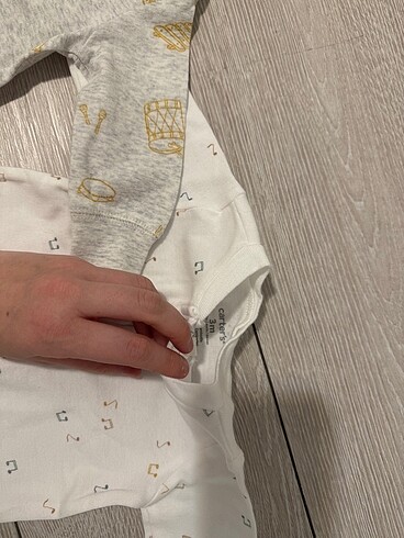 3 Ay Beden Carters bebek ikili patikli tulum
