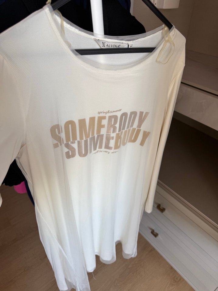 Beyaz Uzun Kollu tunik - Görsel 2