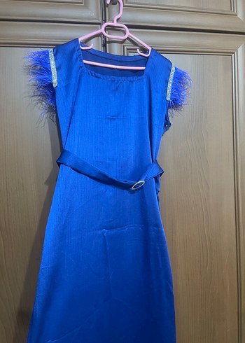 Özel dikim saten elbise - Görsel 2