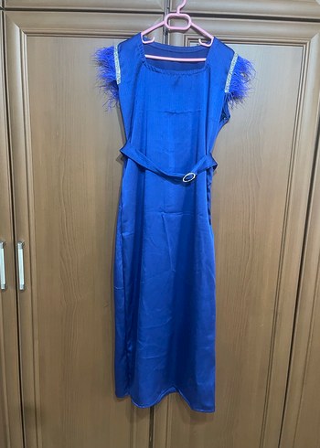 Özel dikim saten elbise - Görsel 5