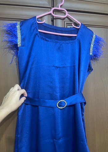 Özel dikim saten elbise - Görsel 3