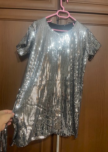 Parlak Gri Payetli üst - Görsel 4