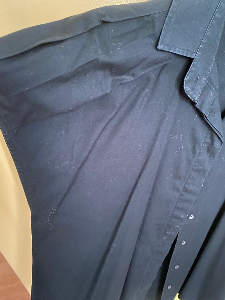 Kadın Siyah Keten Midi Gömlek - Görsel 3