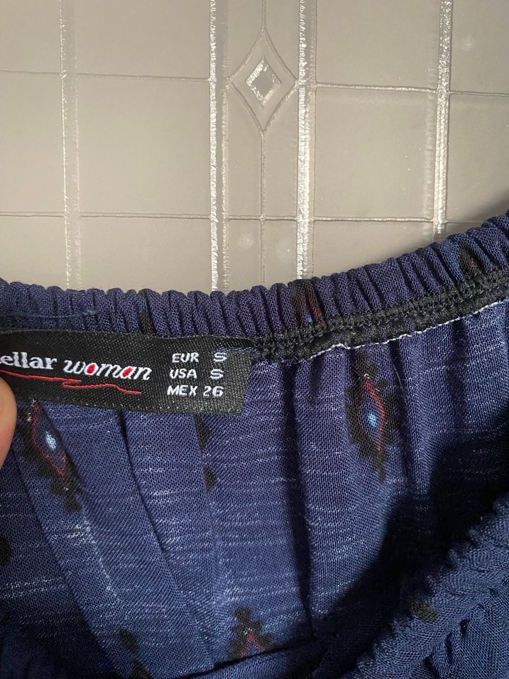 Desenli Mavi Bohem Hamile Tunik - Görsel 4