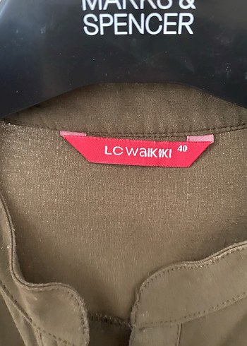 Düğmeli, Uzun Kollu Haki Kadın Gömlek - Görsel 5