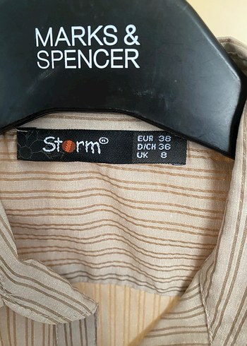 Bej Kolsuz Düğmeli Kadın Gömlek - Görsel 4