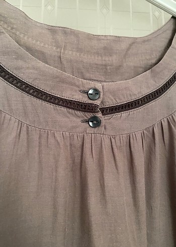 Bohem siyah Desenli Düğmeli yazlık midi elbise - Görsel 4