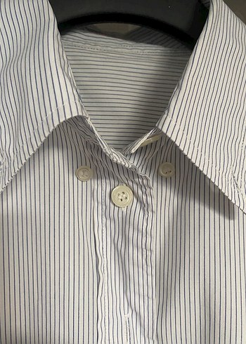 Kısa Kollu açık mavim çizgili Gömlek - Görsel 3