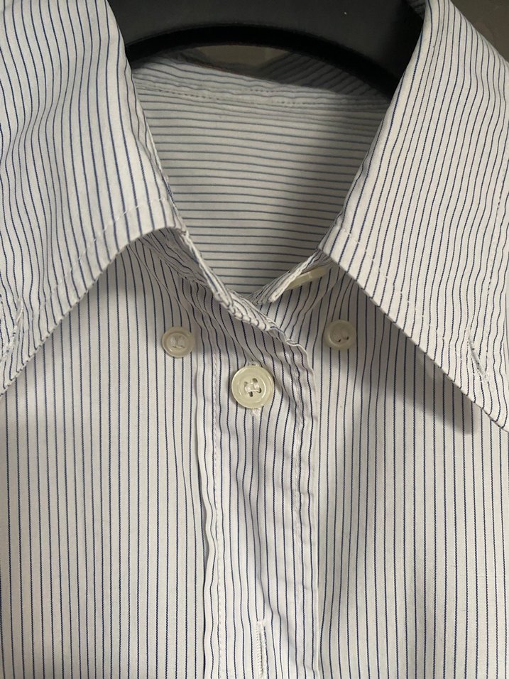 Kısa Kollu açık mavim çizgili Gömlek - Görsel 3