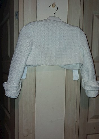 Kız Çocuk Beyaz Triko Bolero - Görsel 2