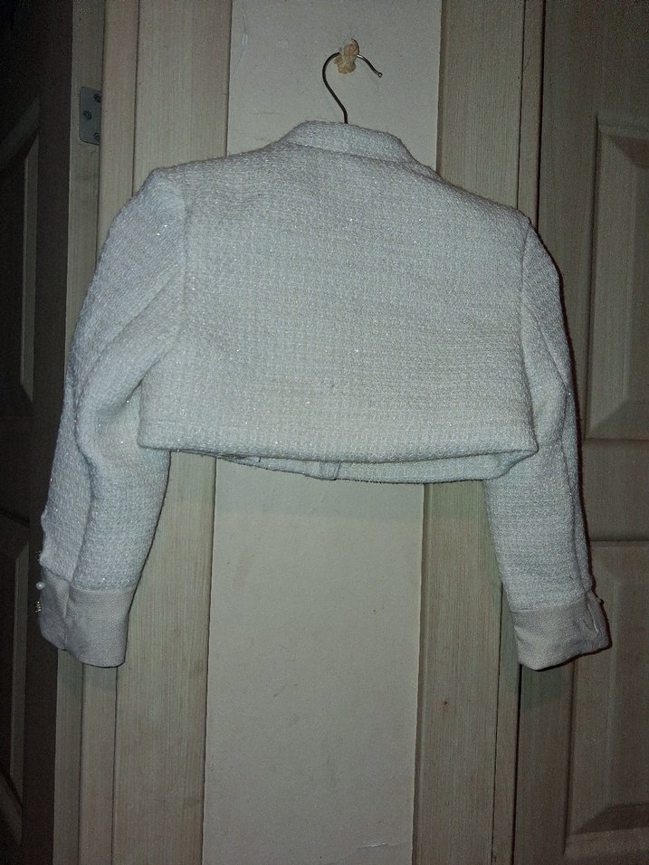 Kız Çocuk Beyaz Düğmeli Bolero - Görsel 2