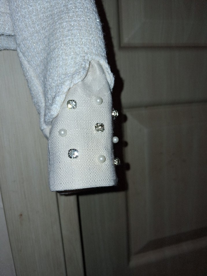 Kız Çocuk Beyaz Düğmeli Bolero - Görsel 5