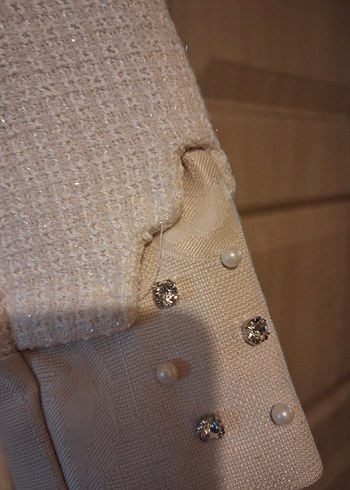Bej Düğmeli Kız Bolero - Görsel 7