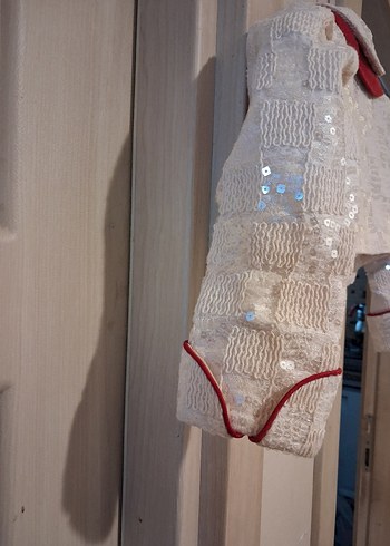 Kız Çocuk İşlemeli Beyaz Bolero - Görsel 7