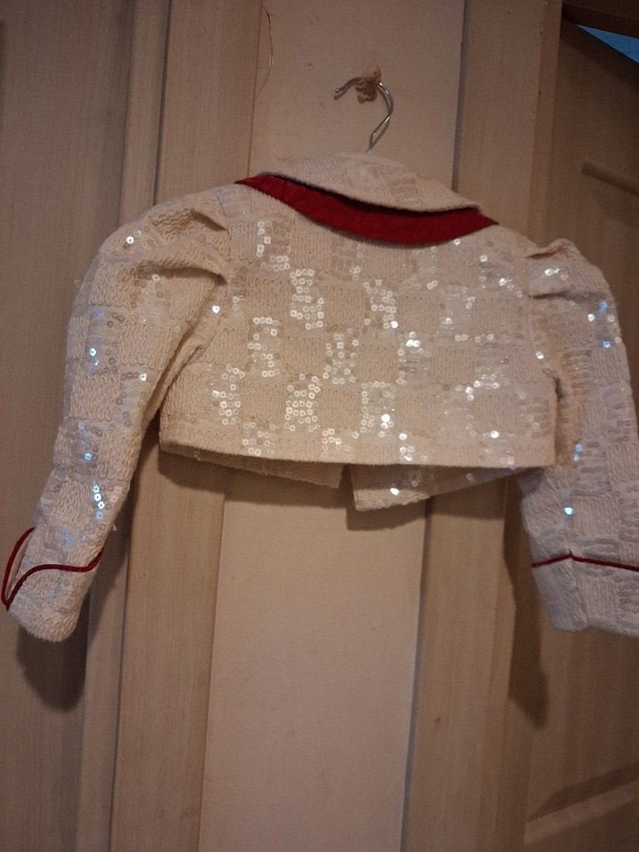 Kız Çocuk İşlemeli Beyaz Bolero - Görsel 2