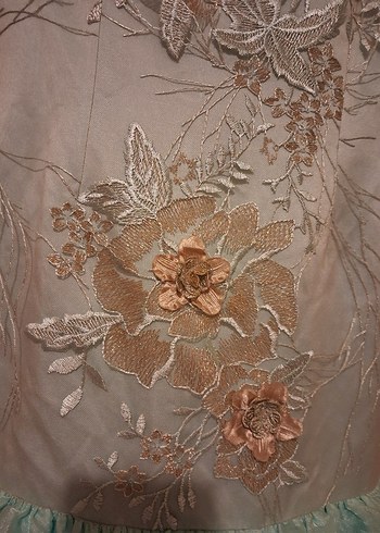 Turkuaz Uzun Denizkızı Gelinlik - Görsel 12