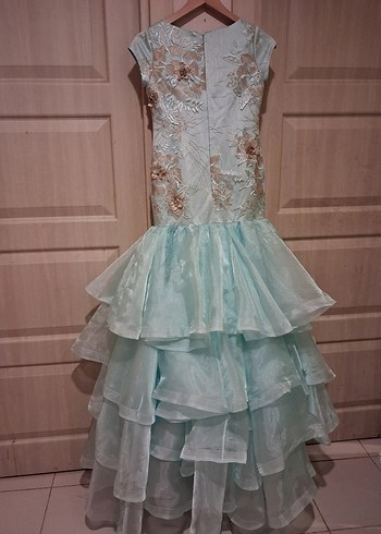 Turkuaz Uzun Denizkızı Gelinlik - Görsel 17