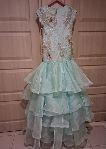 Turkuaz Uzun Denizkızı Gelinlik - Görsel 16