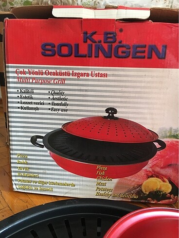  Beden kırmızı Renk Grill tava