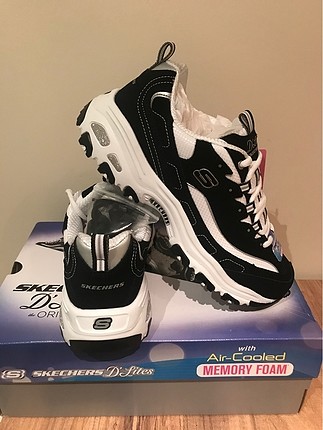 Skechers d-lites siyah beyaz 38 numara