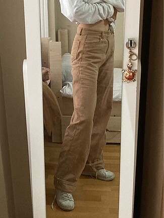 kahve wide leg pantolon