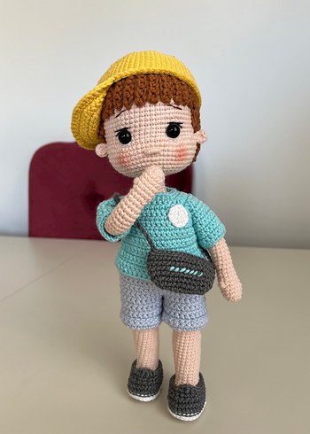Beden Renkli Örgü Erkek Bebek Oyuncak Bebek