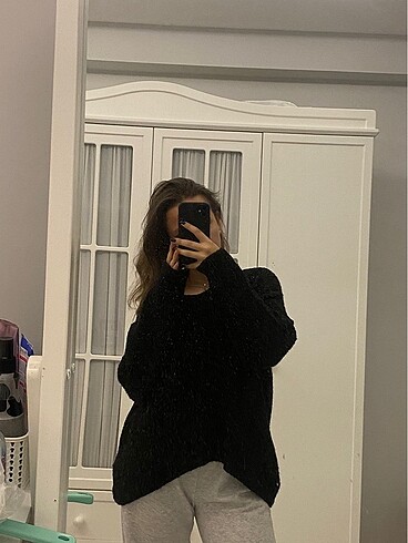 s Beden siyah Renk TRENDYOLMİLLA oversize kazak
