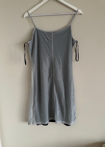 Gri tül mini Elbise - Görsel 2