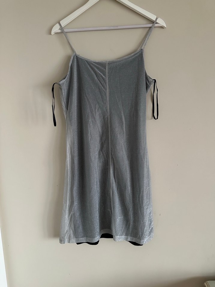 Gri tül mini Elbise - Görsel 2