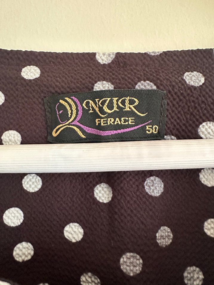 NUR FERACE Puantiyeli mini elbise - Görsel 3