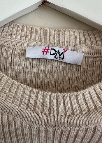 DM BASIC Bej Triko Uzun Kollu Kadın Elbise - Görsel 4