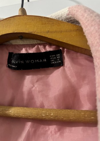 Pembe Düğmeli Gevşek Kesim Kadın ceket - Görsel 3