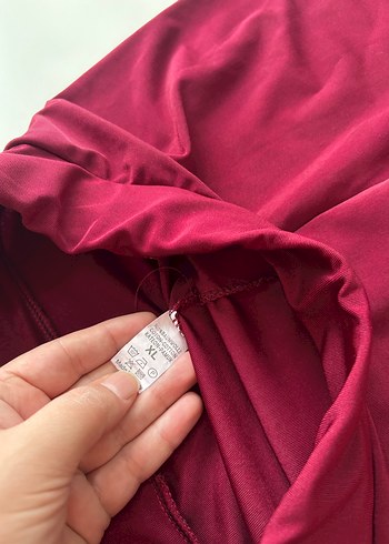 Bordo Kadın Tayt - Görsel 3