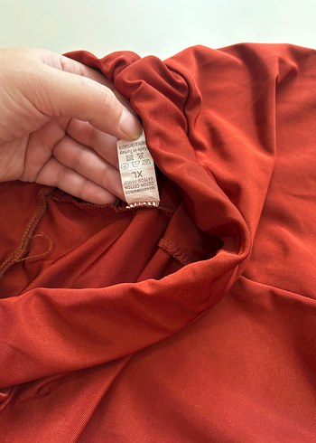 Kiremit renk Kadın Dar Kesim Tayt - Görsel 3