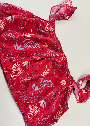 Bohem çiçekli krop - Görsel 2