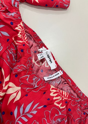 Bohem çiçekli krop - Görsel 4