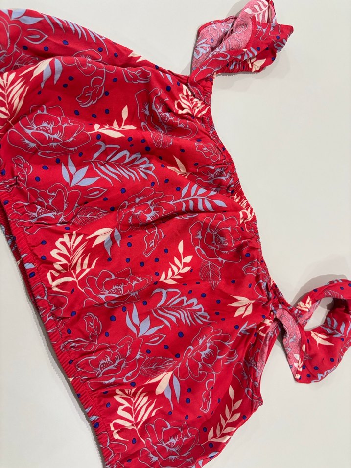 Bohem çiçekli krop - Görsel 2