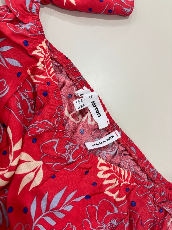 Bohem çiçekli krop - Görsel 4