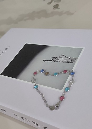 Beden çeşitli Renk Renkli Zincir Detaylı Çelik Kadın Bileklik