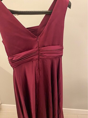 46 Beden bordo Renk Saten bordo Abiye