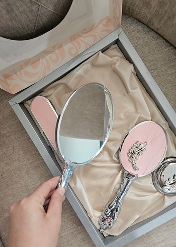 Pastel Pembe ayna seti - Görsel 3