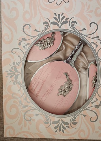 Pastel Pembe ayna seti - Görsel 4