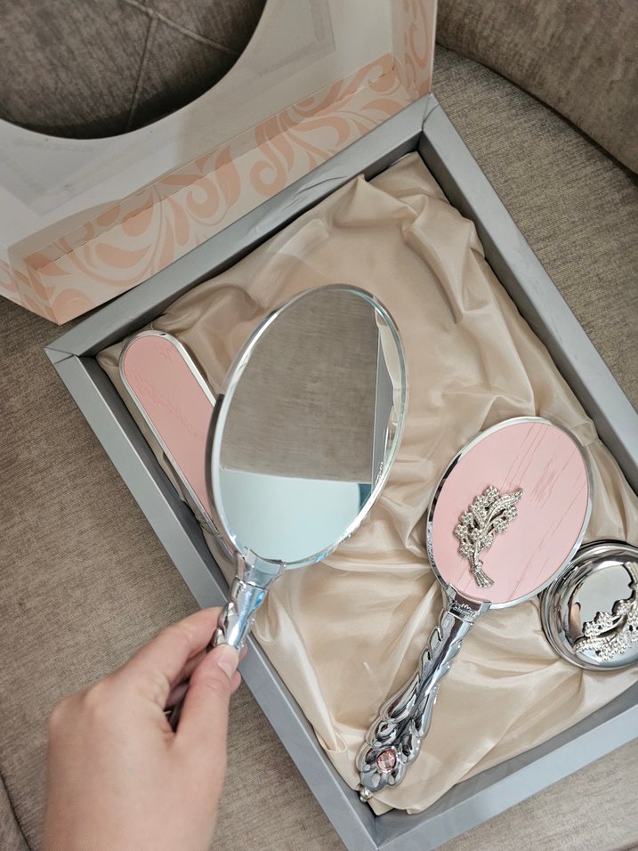 Pastel Pembe ayna seti - Görsel 3
