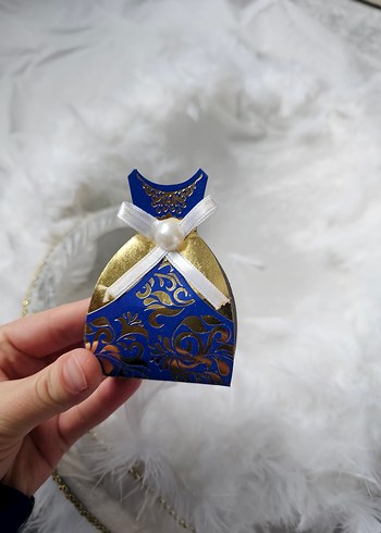 Mavi Süslemeli Hediyelik Kutular - Görsel 3