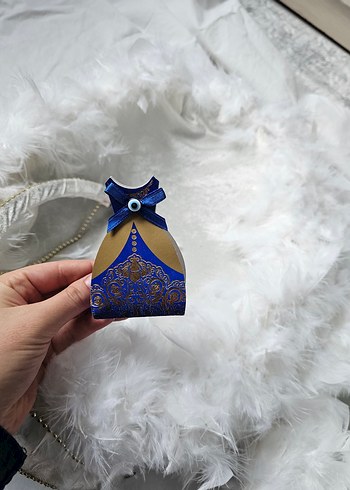 Mavi Süslemeli Hediyelik Kutular - Görsel 5