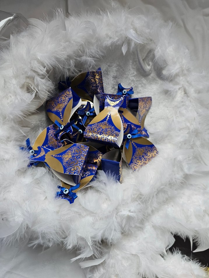 Mavi Süslemeli Hediyelik Kutular - Görsel 2